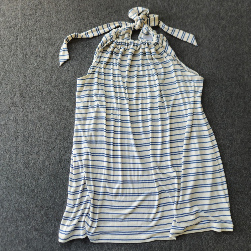 Cabi XL Striped Halter Top - Beachy Coastal Princess Nautical Poolside Swim EUC